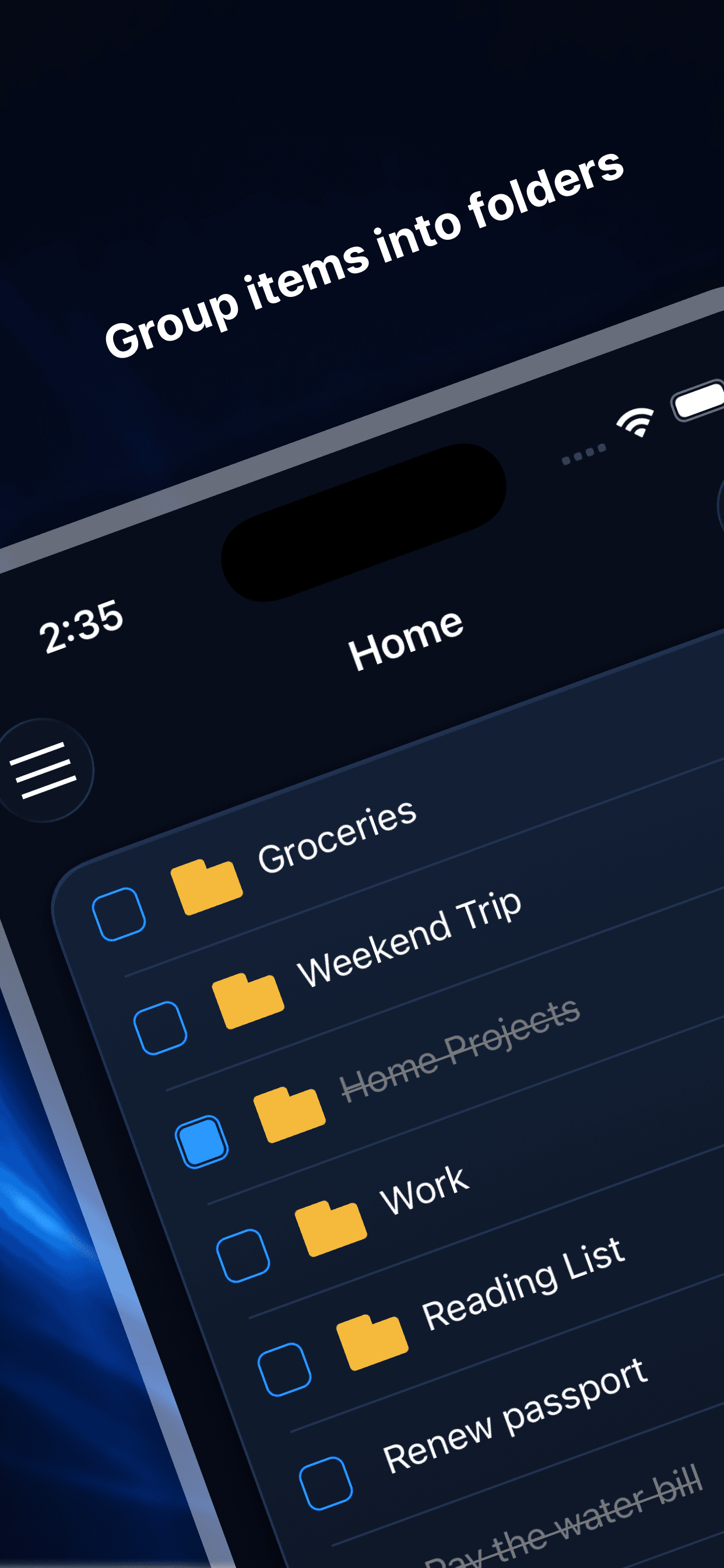 Lightning List screenshot 1