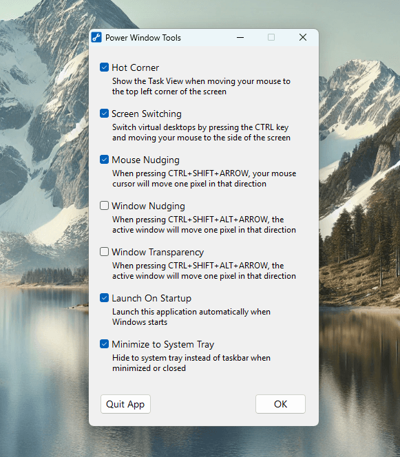 Power Window Tools screenshot