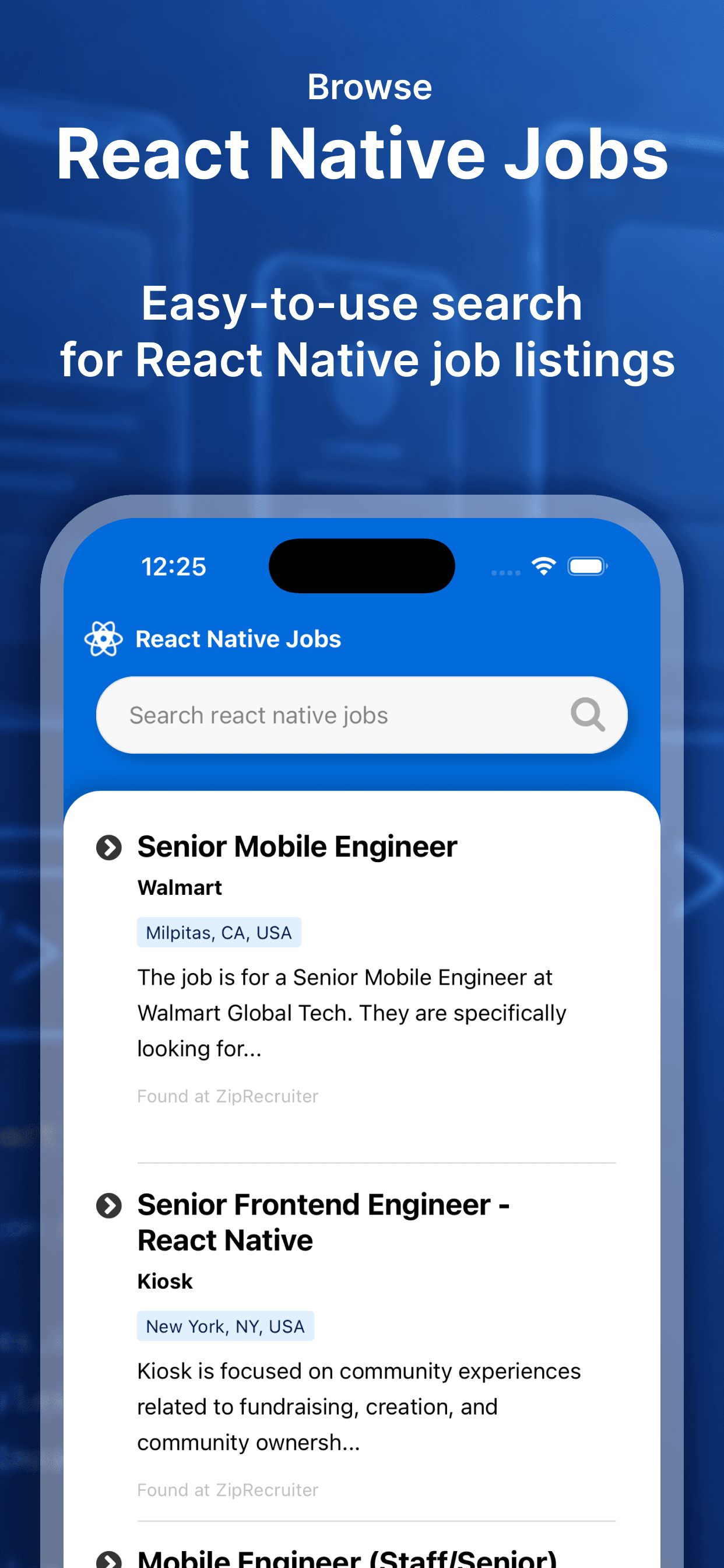 React Native Jobs screenshot 1